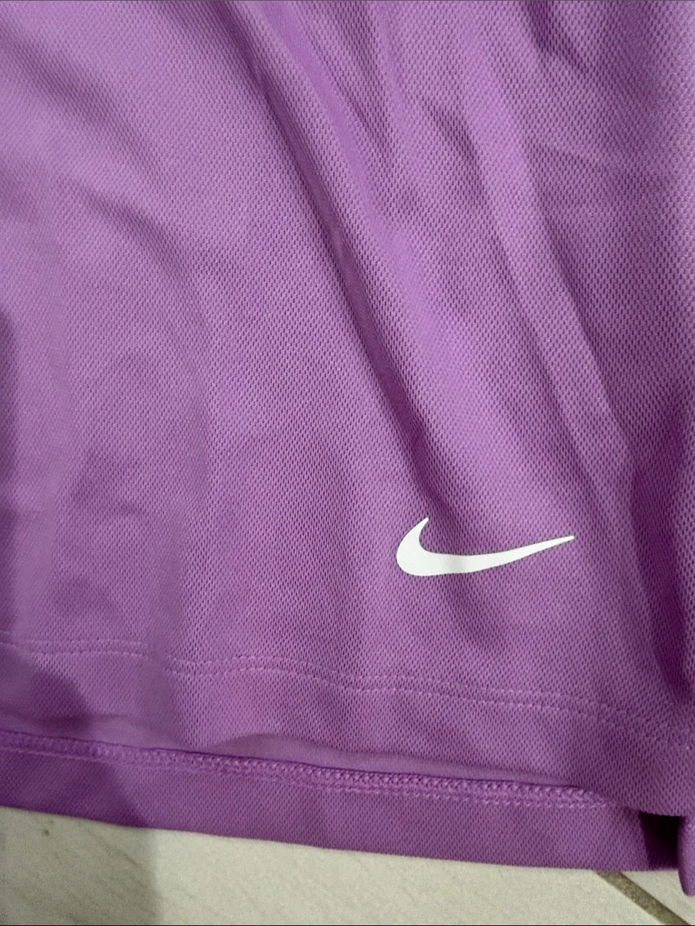 Nike Purple Sleeveless Polo Tank with Striped Collar - Picture 3 of 4